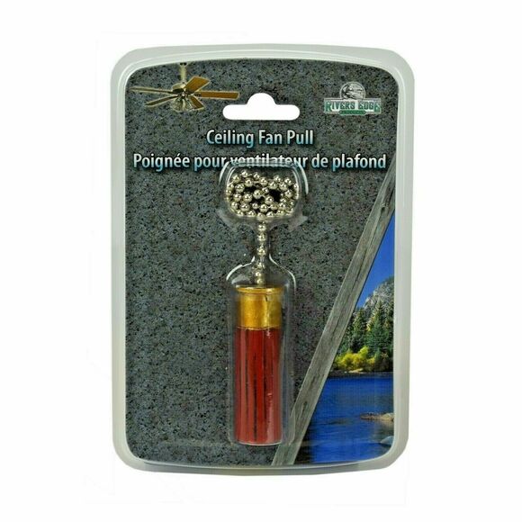 River's Edge Red Gold Shot Shell Ceiling Fan Pull 12-in Chain Ornament Gift NEW - Picture 3 of 4